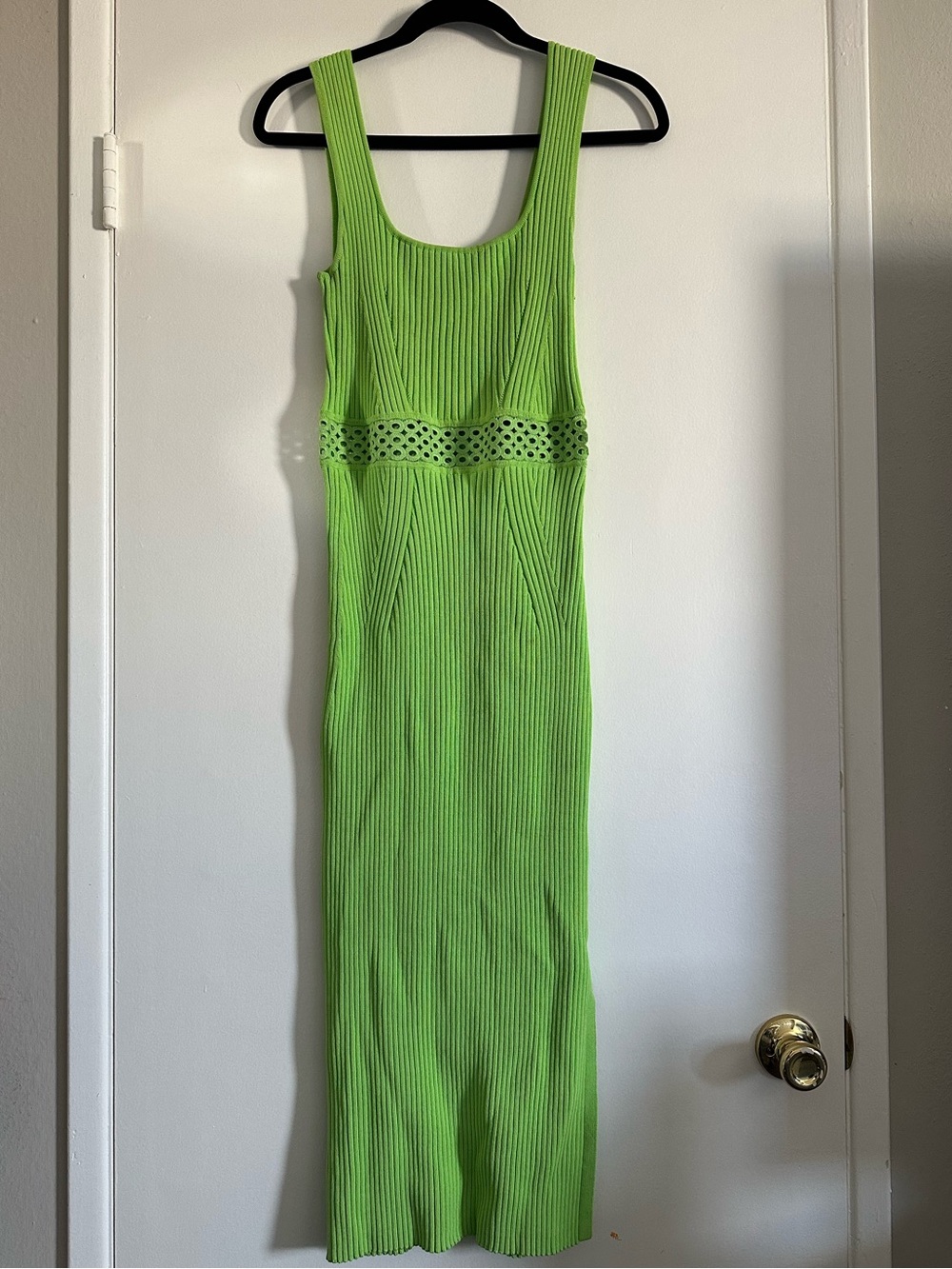 House of Harlow 1960 Loren Crochet Rings Midi Dress in Lime Size S